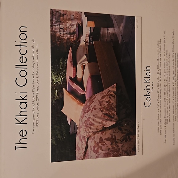 Calvin Klein Home *RARE* The Khaki Collection Full Size Flat Sheet NEW - Picture 4 of 6